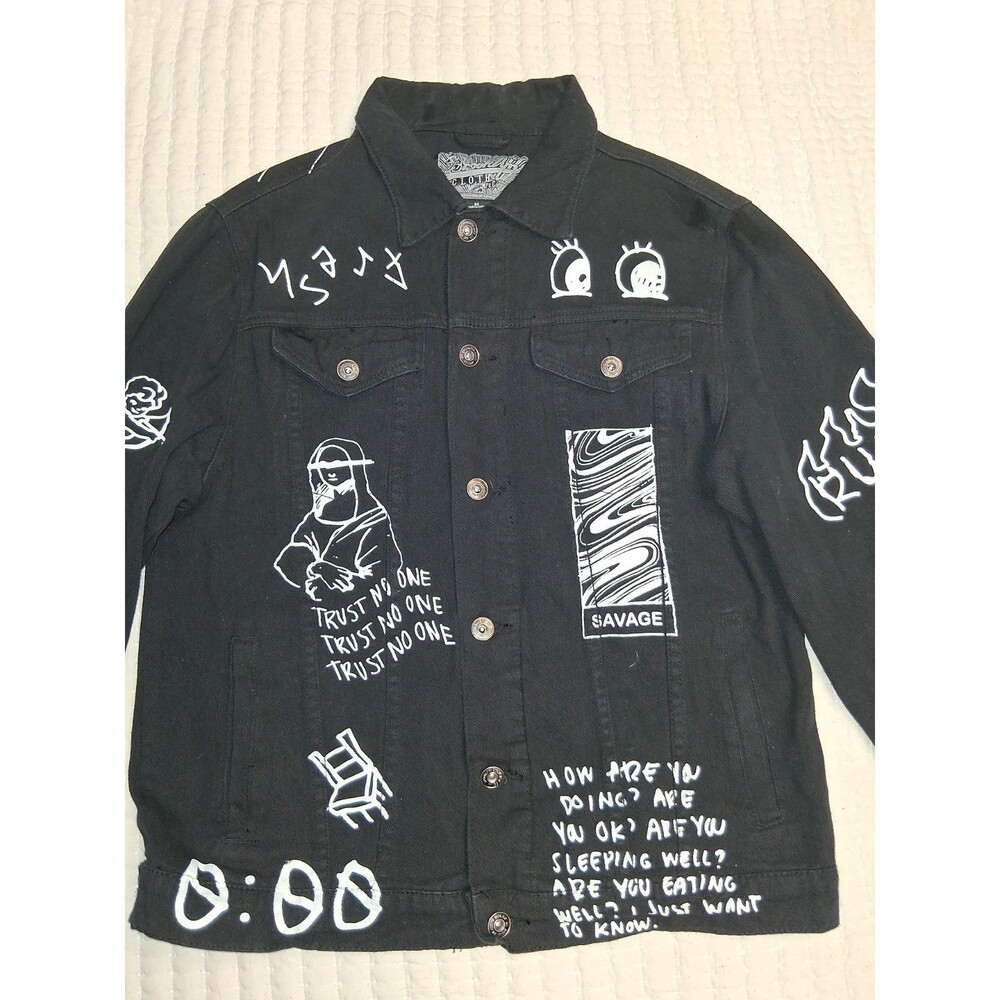Brooklyn Trust  No One  Jacket Graphic Sz Medium Y2k Grunge Streetwear Punk